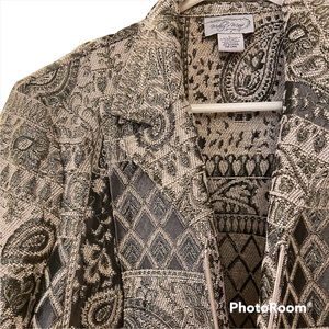 Molly & Max Vintage Metallic Tapestry Blazer L